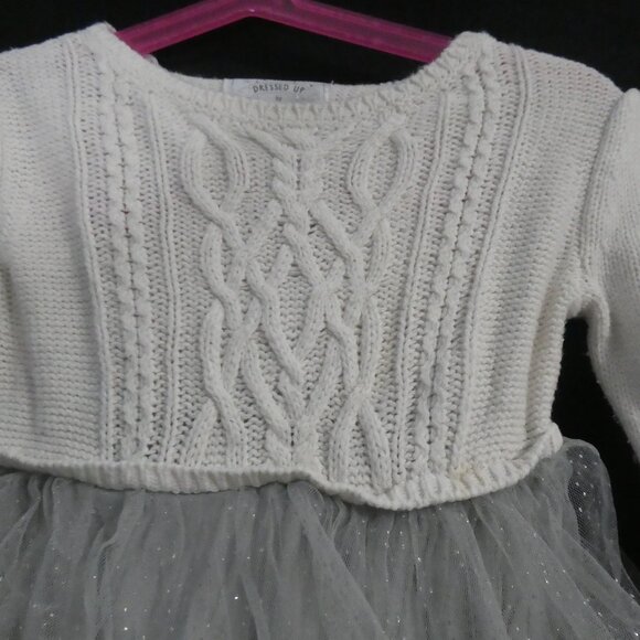 DRESSED UP By GYMBOREE | 2T | One Piece Knit Top Dress with Tulle Skirt - Picture 4 of 16